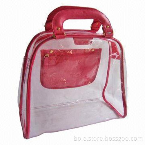 PVC Cosmetic Bag with Handle, Eco-friendly Material, Suitable for Promotional Gifts